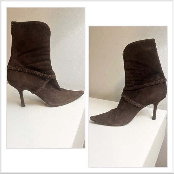 Authentic Jimmy Choo Chocolate Suede Boots - Picture 4 of 12